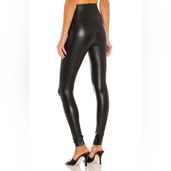 Commando  Perfect Faux Leather Black High Waist Leggings NWOT Large - Picture 3 of 12